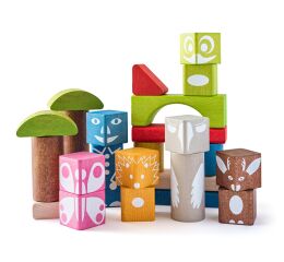 Kostky barevné s potiskem 26 ks - 3,3 cm