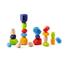 Balanční hra Dřevěné kameny, 21 ks