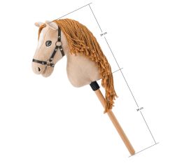 Hobby horse Gracia, béžová klisna na tyči, provázková hříva
