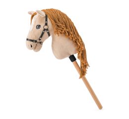 Hobby horse Gracia, béžová klisna na tyči, provázková hříva