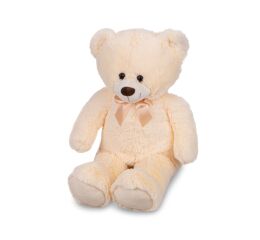 Plush Friends medvěd plyšový 80cm béžový s mašlí
