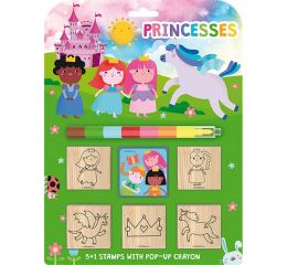 Razítka 5+1 s voskovkou Princezny