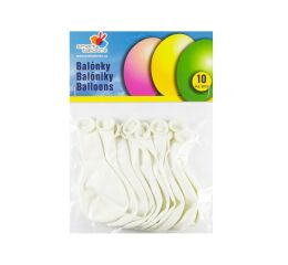 Balónek nafukovací - sada 10ks BÍLÉ 26cm