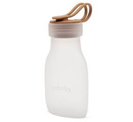 Lahvička na mléko silikonová New Baby hnědá 15cm