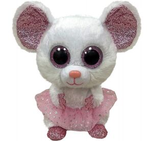 BOOS NINA, 24 cm - white ballerina mouse (1)