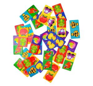 Far Far Land Domino barevné s obrázky 28 karet