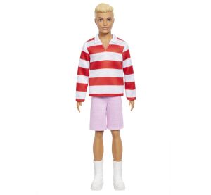 BRB MODEL KEN - ČERVENOBÍLÉ PROUŽKOVANÉ TRIKO