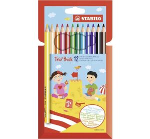 Pastelky Stabilo trojhr. 12ks silné