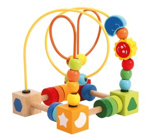 Labyrint s korálky dřevěný 16cm
