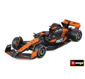 Bburago 1:43 RACE Formula F1 - McLaren F1 Team MCL38 (2024) #81 (Oscar Piastri) - with driver and de