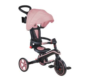Globber Tříkolka dětská skládací 4v1 - Deep Pastel Pink