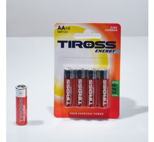 Baterie AA (R6P, 1.5V) zinko-uhlíkové balení 4 ks