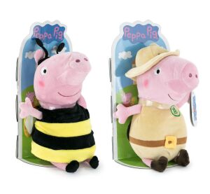 Peppa Pig plyš Peppa v oblečku 28 cm