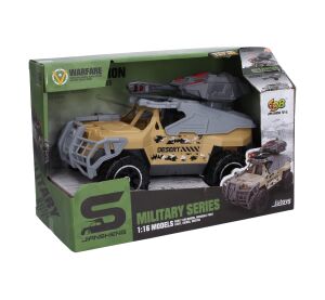 Auto vojenské s dělem a efekty 33,5 cm