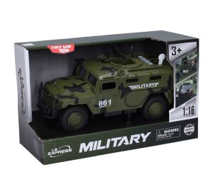 Auto vojenské s efekty 25,5 cm