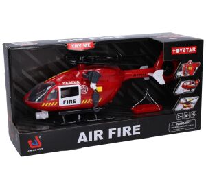 Vrtulník hasičský s efekty 38 cm