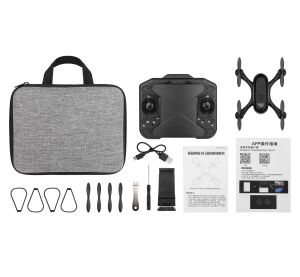 Dron skládací do ovladače s WIFI kamerou 720p RC na dálkové ovládání 9x9x4 cm