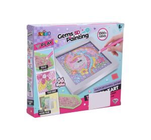 Kreativní set obraz s kamínky liška 17cm