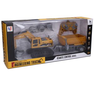 Bagr 4v1 s vlečkou RC na dálkové ovládání 45 cm