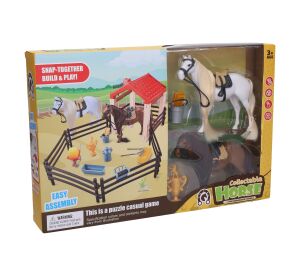 Kůň s ohradou figurky set 14 cm