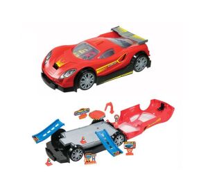 Autoservis rozkládací s autíčky 32cm