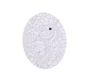 Kreativní set ovál 35x45 cm - vymalování + 2x štětec + barvy