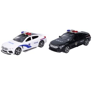 Auto policejní na setrvačník s efekty 15 cm