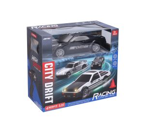 Auto driftující černé RC na dálkové ovládání 21,5 cm