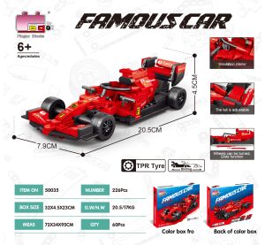 Stavebnice Formule červená 20,5 cm