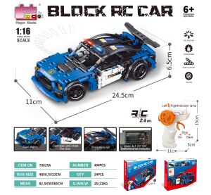 Stavebnice Auto policejní RC na dálkové ovládání 24,5 cm