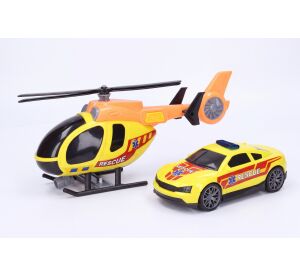 Záchranářský vrtulník s efekty set 29cm