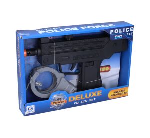 Pistole - Policejní samopal s pouty set 24 cm