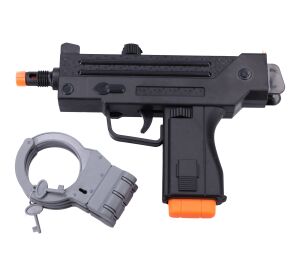 Pistole - Policejní samopal s pouty set 24 cm