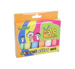 Křídy chodníkové barevné 6ks