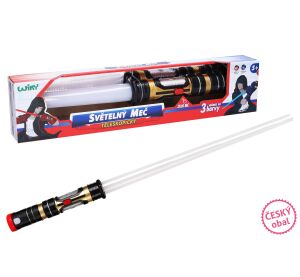 Meč světelný teleskopický 80 cm - český obal