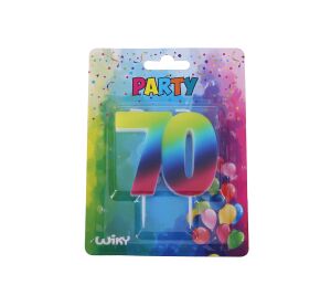 Párty svíčka číslo 70 Duha