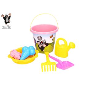 Písek sada Krtek velká 3,5 L růžová