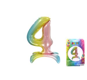Balónek nafukovací - číslo 4 duha