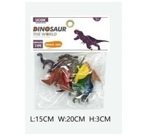 Zvířátka figurky dino 12 ks set 5 cm