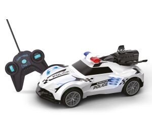 Auto policejní svítící s kouřovými efekty RC na dálkové ovládání 18 cm - český obal