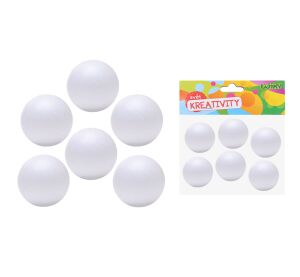 Koule dekorační polystyrénové 6 cm, 6ks