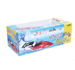 Závodní člun RC na dálkové ovládání 33 cm - český obal