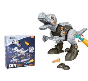Dinosaurus s kostrou šroubovací šedý