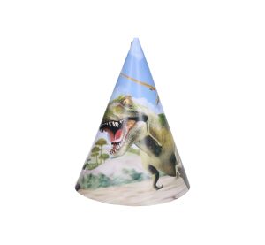 Párty kloboučky DINO 15 cm, 6 ks