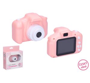 Dětský digitální fotoaparát růžový - foto 12Mpx, video Full HD - český obal