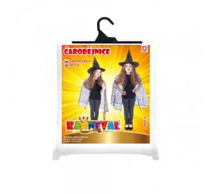 Dětský plášť čarodějnice s kloboukem/Halloween