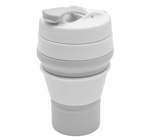 Hrnek skládací silikonový 350 ml 2v1 New Baby šedý