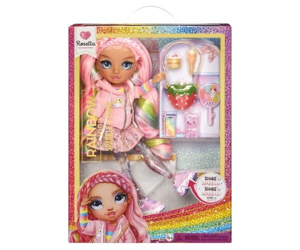 Rainbow High Sparkle & Shine Fashion panenka - Rosetta (Pink)