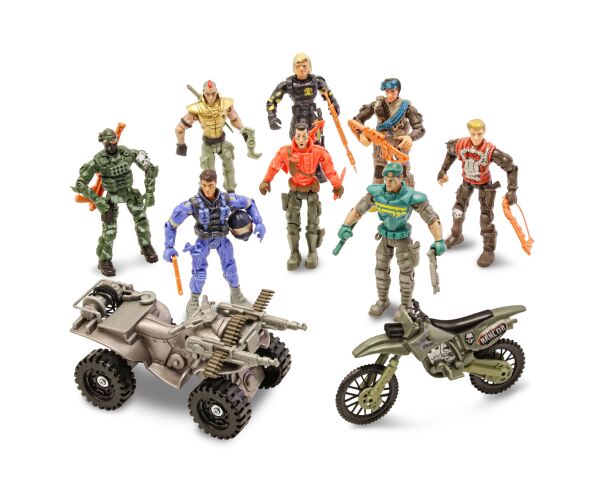 The Corps! Vojáci s motorkou sada 8 figurek 11 cm