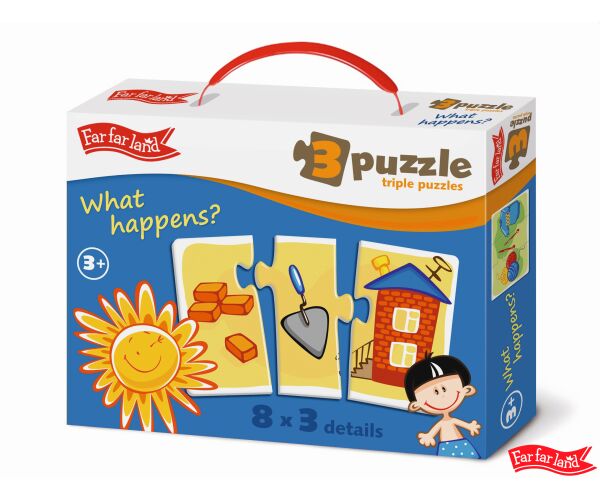 Far Far Land Puzzle činnosti trojice 8 obrázků